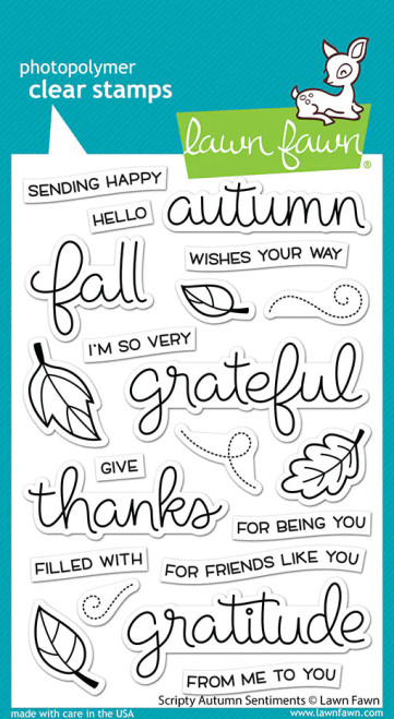 Lawn Fawn - Stamp - Scripty Autumn Sentiments - LF2662