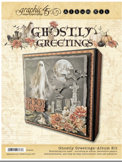 Graphic 45 - Club G45 Vol 10/25 - Ghostly Greetings - Boo To You Album - Graphic 45 - Club G45 Vol 10/25 - Ghostly Greetings - Boo To You Album -
