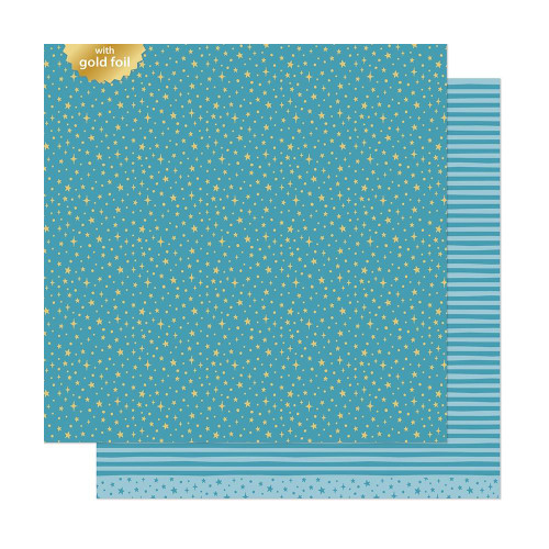 Lawn Fawn - All the Sparkles 12x12 Paper - Aquamarine LF3837