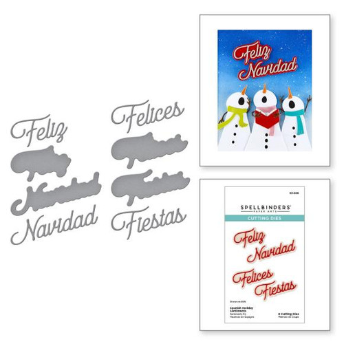 Spellbinders Etched Dies - International Holiday Sentiments, Spanish - S3-568
