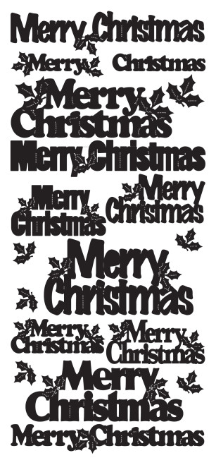 Ecstasy Crafts - Peel Off Stickers - Merry Christmas - Black - 175213 Ecstasy Crafts - Peel Off Stickers - Merry Christmas - Black - 175213