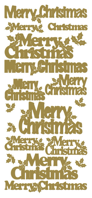 Ecstasy Crafts - Peel Off Stickers - Merry Christmas - Gold - 175200 Ecstasy Crafts - Peel Off Stickers - Merry Christmas - Gold - 175200
