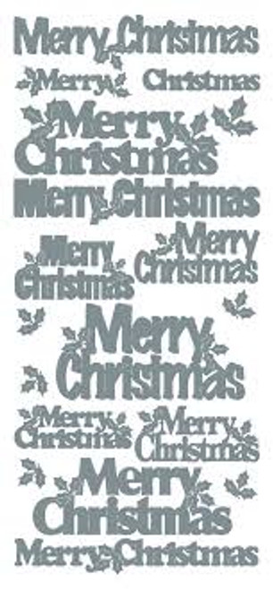 Ecstasy Crafts - Peel Off Stickers - Merry Christmas - Silver - 175201 Ecstasy Crafts - Peel Off Stickers - Merry Christmas - Silver - 175201
