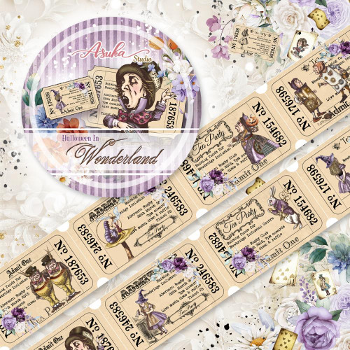 Memory Place Collection - Washi Tape 15mmX5m - Halloween In Wonderland - Mad Hatter - MP-61760
