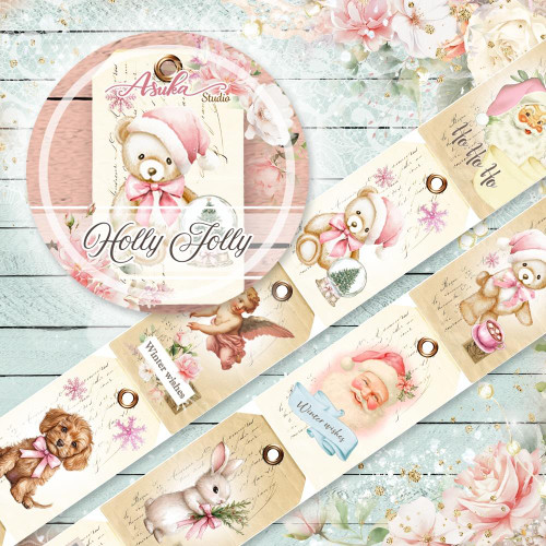 Memory Place Collection - Washi Tape 15mmX5m - Holly Jolly - Teddy Bear - MP-61747