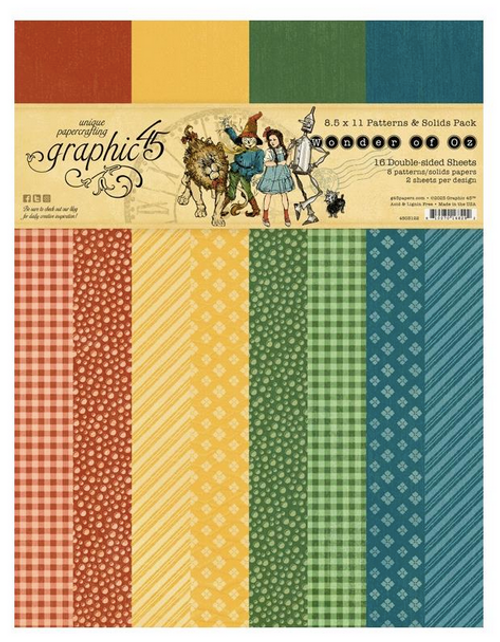 Graphic 45 - Patterns & Solids Collection Pack 8.5"X11" - Wonder Of Oz - 4503122