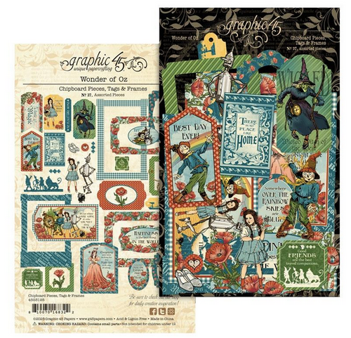 Graphic 45 - Chipboard Die Cuts - Wonder Of Oz - 4503125