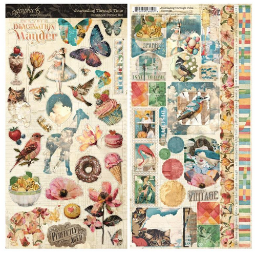 Graphic 45 - Sticker Set - Journaling Through Time - 4503143