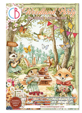 Ciao Bella -Junk Journal & Ephemera Book A4 32/Pkg - Woodland Party - CBB011