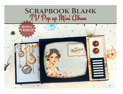Craft Treat - TV Pop Up Mini Album - White - CAB030