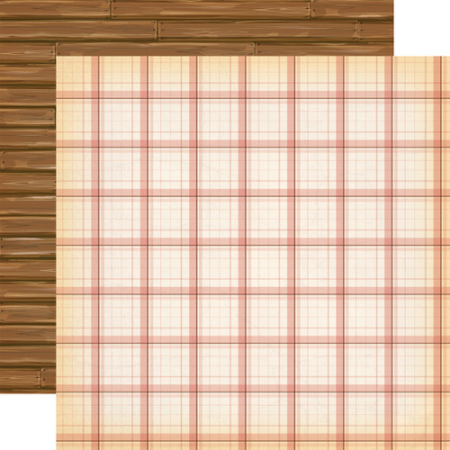 Carta Bella - Double-Sided Cardstock  12"X12" - Cowgirl  -  Darling Plaid -   CBCG436011
