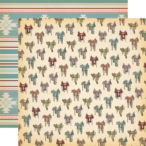 Carta Bella - Double-Sided Cardstock  12"X12" - Cowgirl  -  Saddle Up Cowgirl -    CBCG436007