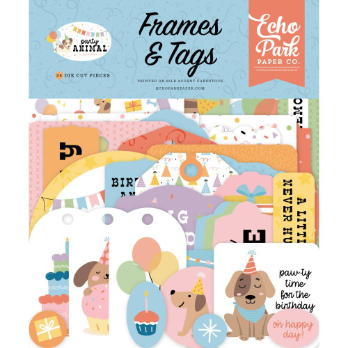 Echo Park - Frames & Tags 34/Pkg - Party Animal - PA480025