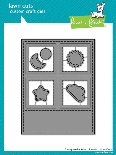 Lawn Fawn - Lawn Cuts Custom Craft Die - Foursquare Backdrop: Portrait - LF2065