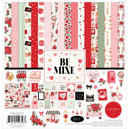 Carta Bella - Double-Sided Paper Pad 12"X12" - Be Mine - CBBM477016