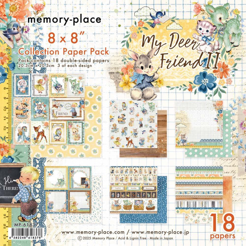 Memory Place - Double-Sided Paper Pack 8"X8" 18/Pkg - My Deer Friend II MP-61837