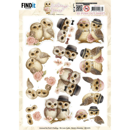 Find It Trading - 3D Pushout Sheet - Owlways Yours  - Devotion - SB11076