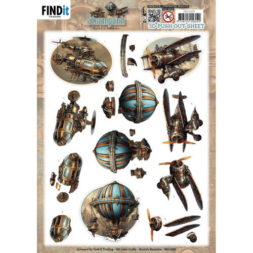 Find It Trading - 3D Pushout Sheet - Steampunk  - In The Air - SB11069