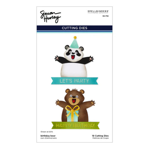Spellbinders - Birthday Bear Etched Dies by Simon Hurley - S5-732