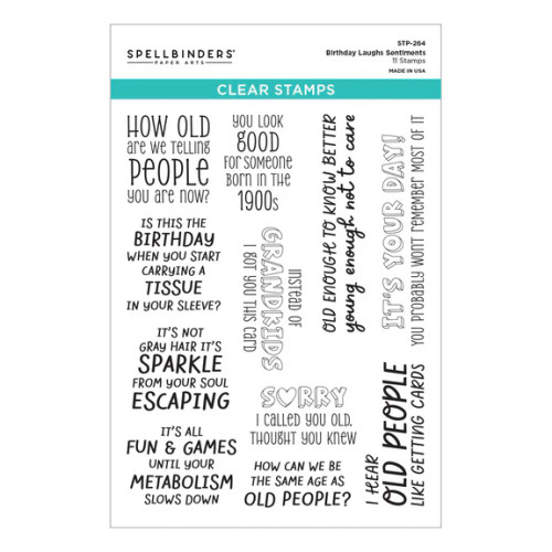 Spellbinders - Birthday Laughs Sentiments Clear Stamp Set - STP-264