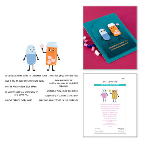 Spellbinders  Favorite Side Effect Clear Stamp & Die Set - SDS-219