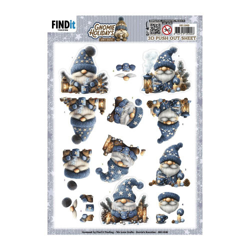 Find It Trading - 3D Push Out Sheet - Gnomie Holidays  - SB11049