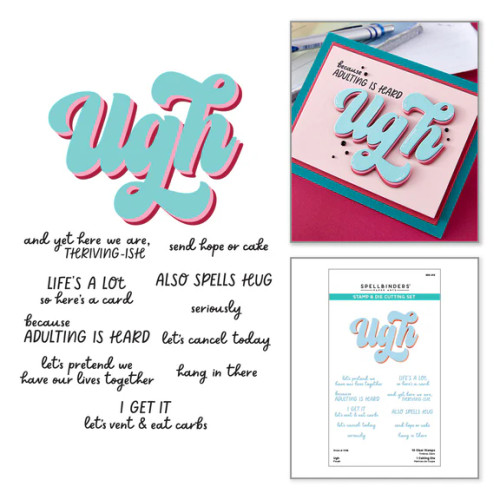Spellbinders Ugh Clear Stamp & Die Set - SDS-218