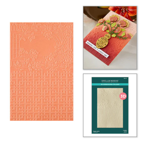 Spellbinders - Regal Lattice 3D Embossing Folder - E3D-147