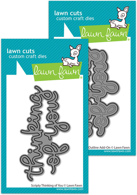 Lawn Fawn - Lawn Cuts Dies - Thinking of You Scripty & Outline BUNDLE - LF4048/LF4049