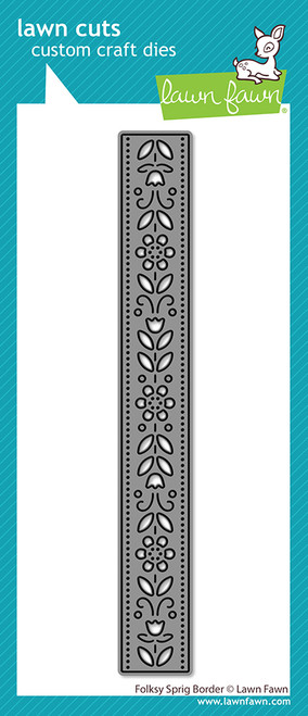 Lawn Fawn - Lawn Cuts Custom Craft Die - Folksy Sprig Border - LF4047