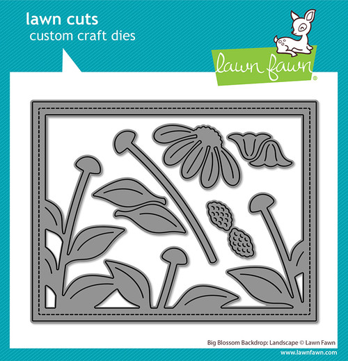 Lawn Fawn - Lawn Cuts Custom Craft Die - Big Blossom Backdrop: Landscape - LF4052