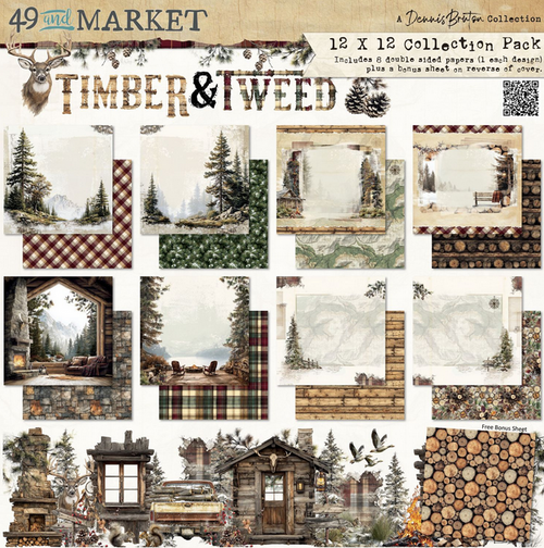 49 And Market / Dennis Bruton - Collection Pack 12"X12" - Timber & Tweed - DTT-34592