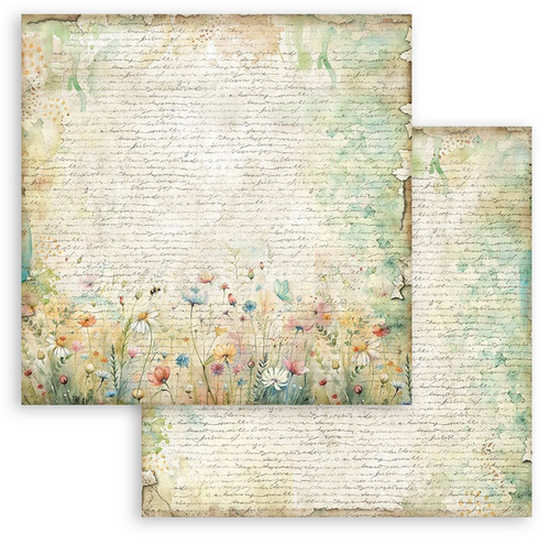 Stamperia - Double-Sided Cardstock 12x12 - Daisy Art - Handmade Letter w/Flowers - SBB1133