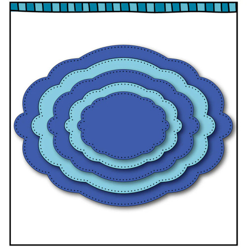 Dare 2B Artzy - Oval Scalloped Framelit Dies - D53
