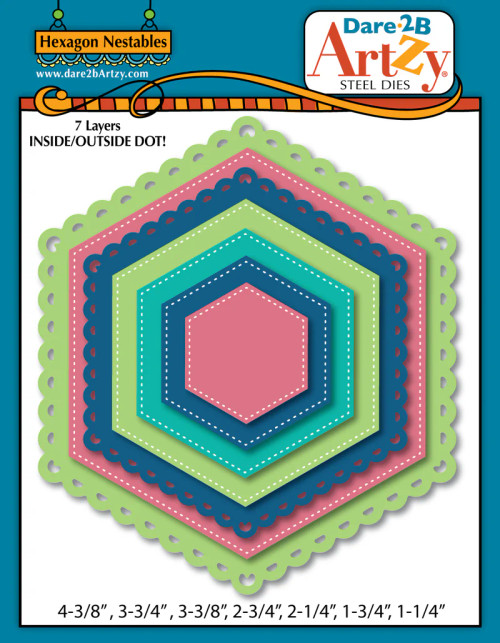Dare 2B Artzy - Hexagon Nestables Die Set - D301