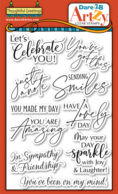 Dare 2B Artzy - Stamp Set - Thoughtful Greetings - 25452