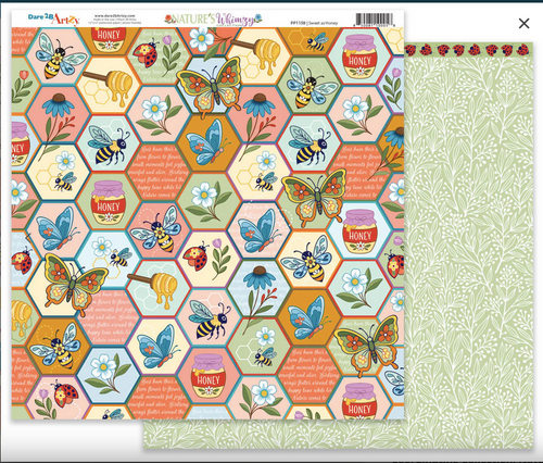 Dare 2B Artzy - Double-Sided Cardstock 12x12 - Sweet As Honey- PP1158