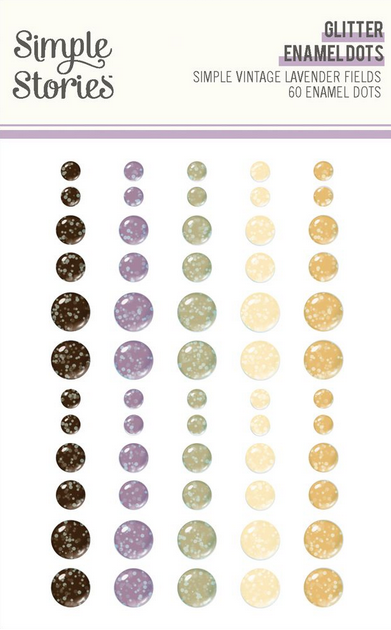 Simple Stories - Enamel Dots 60/Pkg - Simple Vintage Lavender Fields - 26432