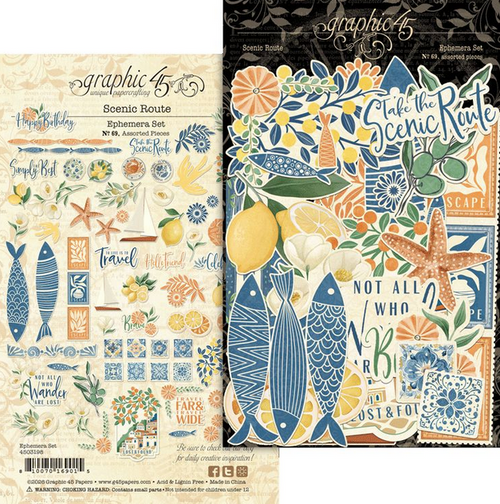 Graphic 45 - Ephemera Set - Scenic Route - 4503198