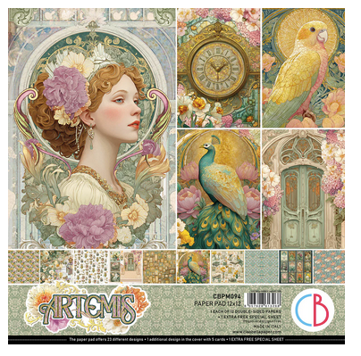 Ciao Bella - Paper Pad 12x12 12/Pkg- Artemis - CBPM094