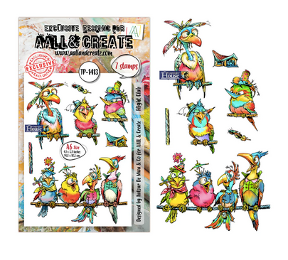 AALL & Create - A6 Photopolymer Clear Stamp Set - Flight Club -- TP-1413