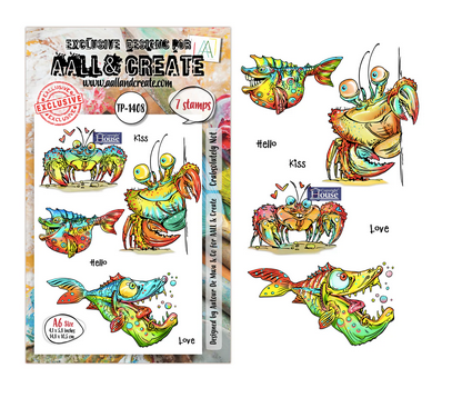 AALL & Create - A6 Photopolymer Clear Stamp Set - Crabsolutely Not -- TP-1408