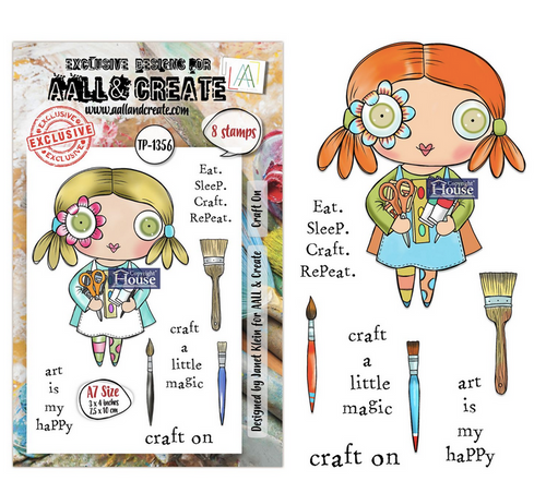 AALL & Create - A7 Photopolymer Clear Stamp Set - Craft On -TP-1356