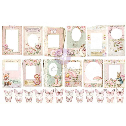 Prima - Ephemera 72/Pkg Butterflies & Frames - Frank Garcia Sweet Spring - 982164