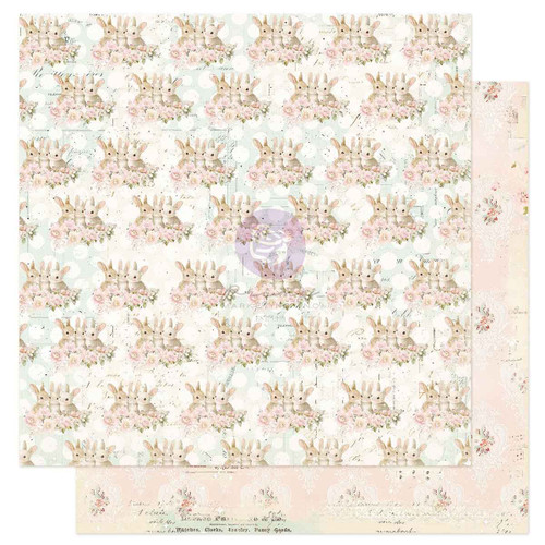Prima - Double-Sided Cardstock 12"X12" - Frank Garcia Sweet Spring - Bunny Hugs