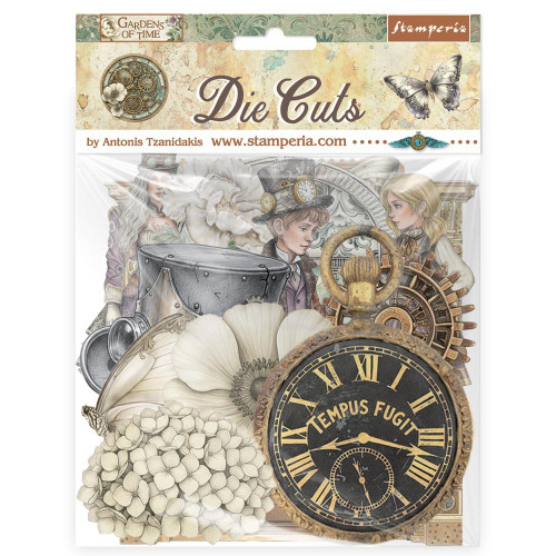 Stamperia - Die Cut Chippies - Gardens of Time - DFLDC130