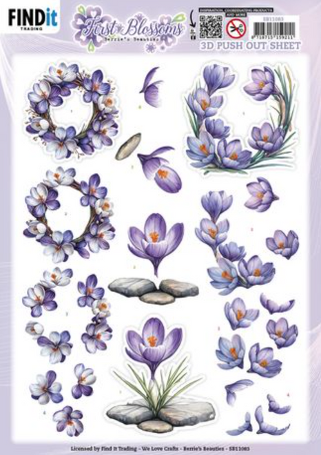 Find It Trading - First Blossoms - 3D Pushout Sheet - Stone & Bloom - SB11083