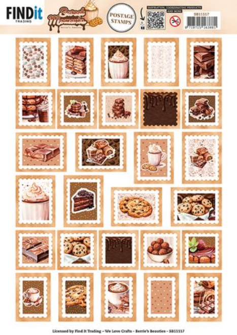 Find It Trading - Sweet Moments - 3D Pushout Sheet - Postage Stamp  - SB11117