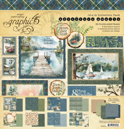 Graphic 45 - Adventure Awaits Collection Kit 12"x12" - 4503249
