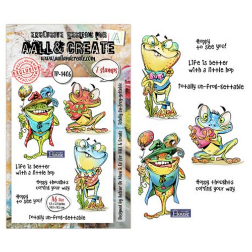 AALL & Create - A6 Photopolymer Clear Stamp Set - Totally Un-frog-gettable - TP-1406